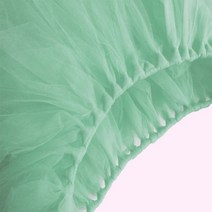 Tulle 테이블 스커트 DIY 웨딩 파티 생일 연회 식탁보 장식 호텔 섬유, 100cm X80cm, mint green