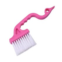 GHSHOP 에어컨 셔터 청소용 브러시 도어 윈도우 트랙 청소용 브러시 욕실용 핸드헬드 샤워 도어 클리너 식당, 빨간색, 19cmx5cm, 설명한대로