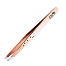 Rubis Classic 6-Star Stainless Steel Slanted Tweezers for Precise Eyebrows and Hair Removal 1K103CT