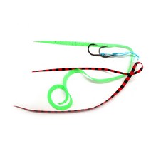 타이라바 스커트 채비 BKK 9호 훅 참돔 낚시 교체용, 그린