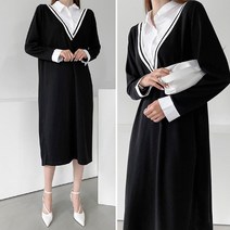 쏭걸 빅사이즈 77 88 99 100 110 XXL 오피스룩 셔츠 롱 원피스 2305