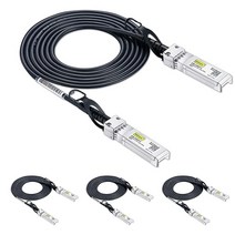 10Gtek [4팩] 10G SFP+ DAC 케이블 - 10GBASE-CU 패시브 다이렉트 어태치먼트 구리 트윈맥스 SFP 시스코 SFP-H10GB-CU2M Ubiquiti Uni, 3m_x4