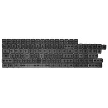 104pcs/set 키 캡을위한 유니버설 세련된 명확한 기계식 키보드 교체를위한 명확한 백라이트 예쁜 키보드 키 CA, 검은색