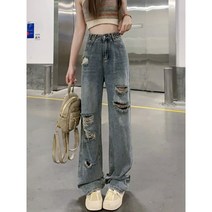 가비진 여성용 스판 롱기장 일자 청바지