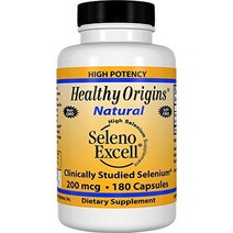 항산화식품 아연보충제 영양소 Healthy Origins 셀레노 엑셀 셀레늄 180캡슐