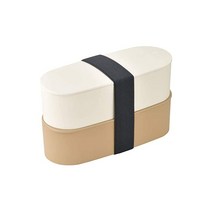 써모스 2단 프레시 런치박스 도시락통, 베이지개, 600ml