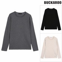 버커루진 [버커루] 코튼 가로골지 엠보 R넥 티셔츠(B215TS390P)