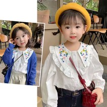 헬로가든 벨르꽃자수 블라우스[C]/화이트