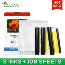 ECOWELL KP-108IN KP-36IN 4*6 inch color ink compatible for Canon Selphy CP1200 CP1300 CP1000 CP910, 한개옵션0