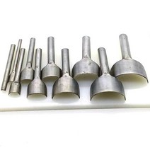 갈색가죽 가죽공예 엔드펀치 반원 5mm ~ 50mm 10종 세트