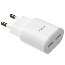 요이치 듀얼 USB 아답터, 1개, 화이트