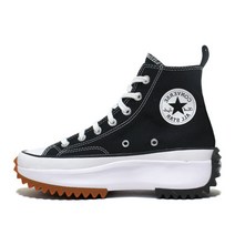 [컨버스] 런스타 하이크 하이 스니커즈 블랙 남자 여자 캔버스 신발 166800C