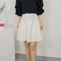 빅걸스토리 여성 019 부드러운 니트 A라인 플레어 캐주얼 스커트