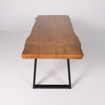 베르데 주문제작 우드슬랩 원목 식탁 카페 4인 6인 8인 10인 스틸 철제다리 테이블, 4인 식탁 1200형 주문제작