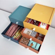 스퀘어상점 파스텔 미니 수납 서랍장 멀티박스 책상 정리함, 옐로우
