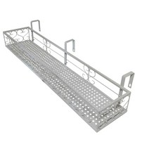 MK 베란다 화분걸이대 일반 난간용 (직각 100 X 25cm) 난간고리 3P, 화이트