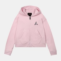 조던 주니어 여아용 에센셜 박시 후드집업 핑크 폼 45B731A9Y