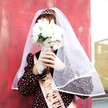 웨딩베일 / 파티용품 면사포 생일파티 브라이덜샤워 웨딩촬영 레이스 소품 결혼기념일