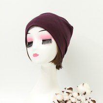 Anosfit by 속구닷컴 국내제작 순면항암비니 버건디컬러 모음 면100% 여성 소아 환우용 탈모 수면 치료 얇은 모자 소형 두건