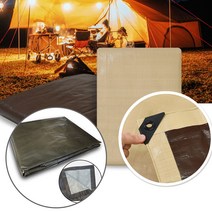 프리미엄 타포린 방수포 캠핑천막 바람막이 텐트바닥 보호막, 4x5m, 베이지 브라운