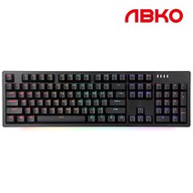 ABKO 앱코 AN02 RGB BAR 축교환 게이밍 기계식 키보드, 청축, 다크그레이