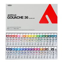 홀베인 아크릴 과슈 물감 36색 세트 20ml tube D418