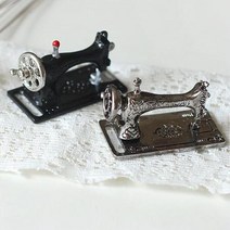 추억돋는 빈티지 미싱 미니어쳐 원룸꾸미기 모형 선반 현관 서재 데코레이션 사무실 홈스타일링, 색상_실버, 상세페이지 참조