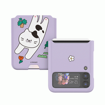 여기슈 시미 트라이코지 야옹이 산책 갤럭시Z플립4 카드 3D곡면하드케이스 당일발송