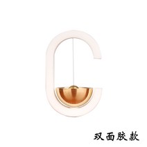 현관종 출입문종 개업선물 다이소도어벨 우드 자석 문꾸미기 집들이선물, 양면 테이프 C 형 반구 초인종