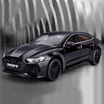 자동차다이캐스트 자동차 모형 1:24 아우디 RS7 합금 자동차 모델 시뮬레이션 다이캐스트 장난감 차량 장식, 03 Black
