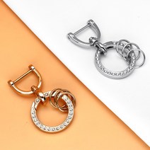 카스타 자동차 차키 키홀더 큐빅 연결오링 전화번호 키링 열쇠고리 2종색상, 큐빅오링, 골드