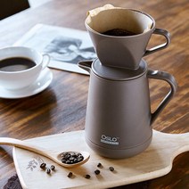 [다행의살림] (오슬로) 보온 보냉 드립포트 620ml, 브라운