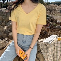 시엘 딥 브이넥 티셔츠 58506 빅사이즈 여성의류