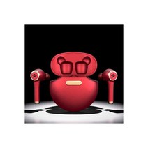 무선 이어폰 블루투스 헤드셋 DANTE 공식 두 귀 터치 토크 음성 TWS 스포츠 방수 귀마개 헤드폰, 빨간