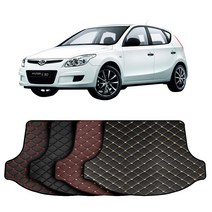 현대 i30 1세대 맞춤 가죽 에디션 트렁크매트+뒷열 등받이커버 풀세트 차박 캠핑, 블랙