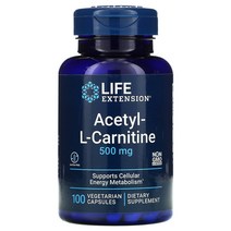 Life Extension 아세틸 L 카르니틴 500mg 100 베지 캡 2팩