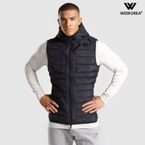 스포츠 휘트니스 헬스 후드 패딩조끼 남자 남성 기본 베이직 WI006PV