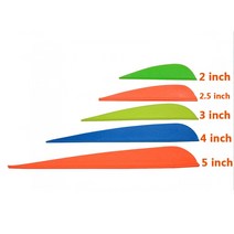 다트기계 다트핀 Toparchery-2.5/3/4/5 인치 양궁 화살 깃털 혼합 탄소/유리 섬유 샤프트용 무작위 컬러, 50개 5인치