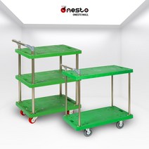 산업용 2단 3단카트/사이즈 미니 소 중 대 /바퀴선택가능/공업용카트/원스토몰, 2단카트, 무소음투명인라인바퀴