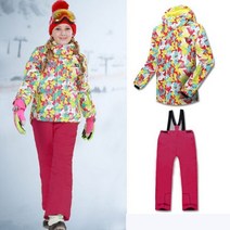 스키복 보드복 남자 여자 공용 이월 Girls Ski Suit Winter Snow Boys Waterproof Warm Snowboarding Skiing Clothes Moun