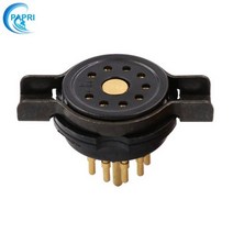 이동식 미니 앰프 진공관 오디오 부품 블루투스 CMC-PTFE 튜브 소켓 4 핀 8 9 금도금 황동 베이클라이트 U4A K8A B9A 소켓 DIY 섀시 마운트 * 1, 03 Bakelite-9PIN