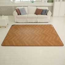 한일의료기 헤링본 우드 거실용 방수 전기장판 대형 (230 x 183 x 17mm), 대형 분리난방 230×183