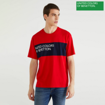 [베네통] Logo color block t-shirt 0F_3BL0J17J0_015