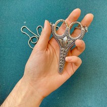 [소장가치100%] 빈티지 핸드메이드 가위+가위케이스 롱 넥클리스 [1SET구성 ], 빈티지 가위&케이스 1SET, 보관케이스 X