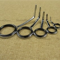 민물낚시대 낚시대 NooNRoo T-ATST 낚싯대 가이드 SIC 링 한 세트 (5 개) 부품 수리, Silver color