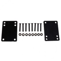 QDY 2X 스케이트보드 충격 라이저 패드 롱보드 하드웨어 나사 세트 3mm +29mm 못, 고무, 금속, 블랙