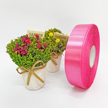 포장 리본 끈 제이제이리본 고밀도주자 20mm 25mm 76컬러 (길이 45M) 공단리본, 꽃분홍