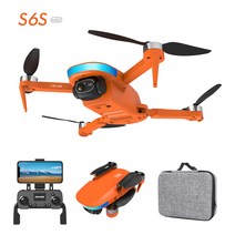 S6S MINI 브러시리스 GPS 고화질 카메라 드론 자동 회항 장거리 항속, 오렌지(배터리 2개)