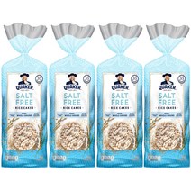 퀘이커 솔트 프리 라이스 케이크, 127g, 4개