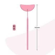하트거울 다기능 속눈썹 검사 거울 라운드달심장사각형 모양 스테인레스 스틸 핸들 전문 메이크업 도구, LIGHT BLUE